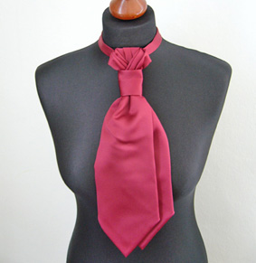 Plastron Herren uni gefalteter Knoten