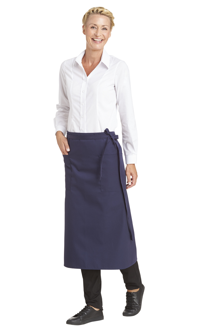 Bistroschürze mit Taschen LxB 80x100 cm