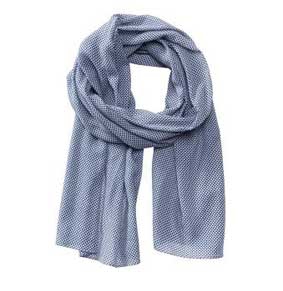 Schal mit Minimal-Allover-Print navy/weiß ca. 180x50 cm 100% BW