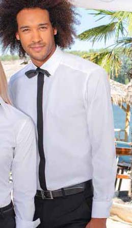 Hemd mit Kontrastblende 1/1 Arm Regular fit