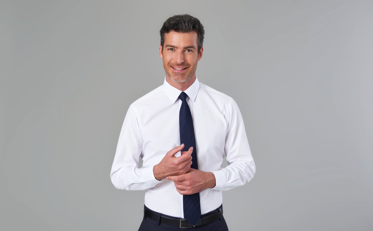 Basic Hemd VULCAN 1/1 Arm Slim Fit 65% BW / 35% PES