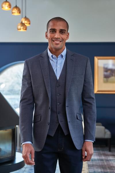 Herren Casual Stretch Blazer LUCIO mit Karodesign