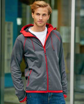 Herren Fleece Jacke mit Kapuze