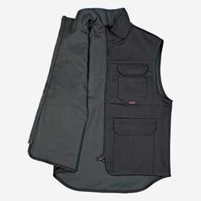 Workwear Sommer Weste schwarz aus Baumwolle