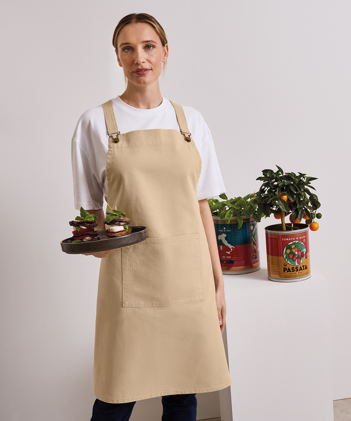 BARISTA Latzschürze cross back L86 x B72 cm PR129