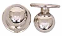 Kugelknöpfe - Kochjackenknöpfe (1 Pack = 12 Knöpfe) Farbe: silber