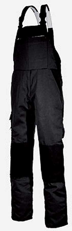 Herren Latzhose schwarz Canvas-Powerline