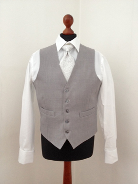 Weste zu Frack und Stresemann grau von Brook Taverner
