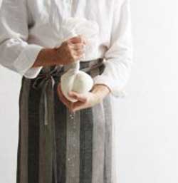 Bistroschürze aus reinem Leinen LUXUS L100 x B108 cm