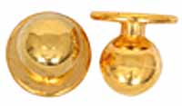 Kugelknöpfe - Kochjackenknöpfe (1 Pack = 12 Knöpfe) Farbe: gold