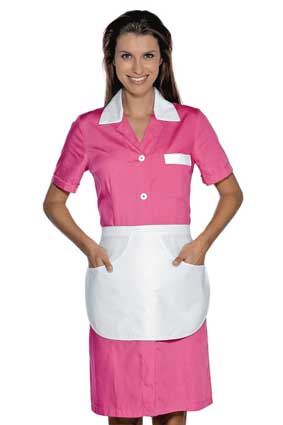 Hausmädchen-Kleid POSITANO 1/4 Arm fuchsia