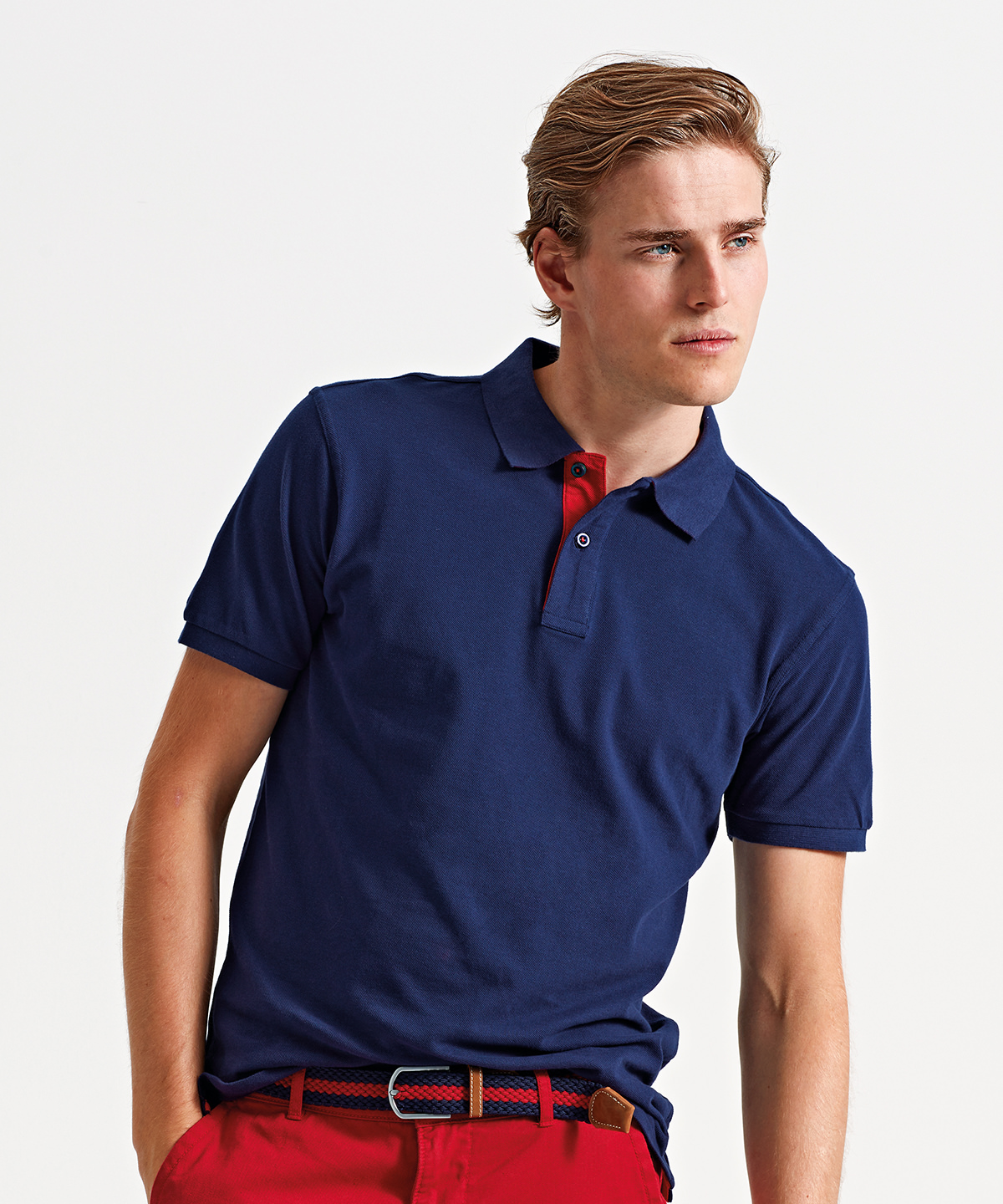 Herren classic fit CONTRAST Polo kurzarm AQ012