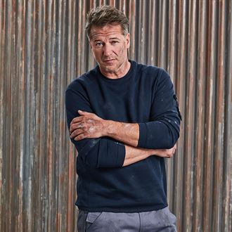 Premium-Sweatshirt mit Rundhalsausschnitt J013M