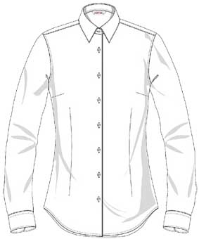 Bluse FRANKFURT Slim fit, tailliert Ärmellänge 66 cm