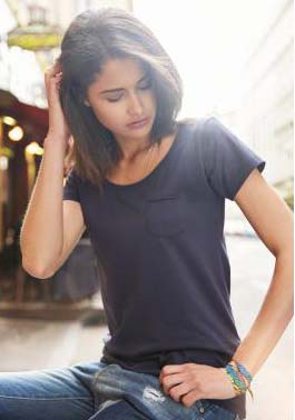 Damen BIO T-Shirt mit Brusttasche 8102/8003