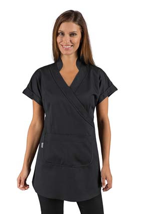 Damen Kasack Kimono TAHITI schwarz 1/4 Arm PES Bohème Stretch   004571