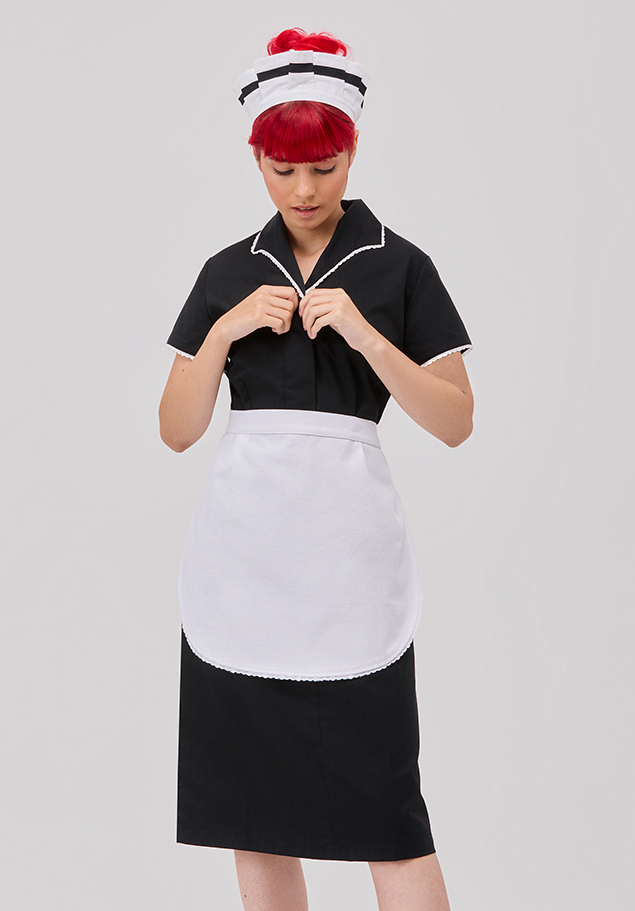 Hausmädchen Kleid Classic kurzarm