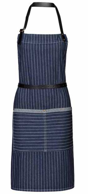 Denim Latzschürze Nadelstreifen L70 x B60 cm