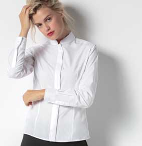 Bluse mit Mandarin-Kragen verd. Knopfleiste 1/1 Arm KK261