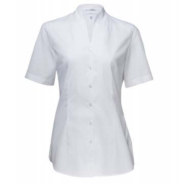 Bluse ISABELLE mit Tulpenkragen kurzarm Classic fit