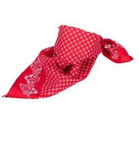 Viereck-Tuch rot/weiß ca. 50x50 cm 100% Baumwolle bedruckt