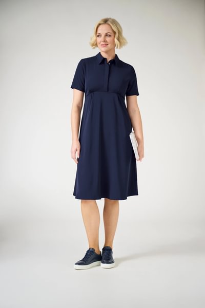Shirtkleid GEMINI kurzarm mit feminin ausgestelltem Rock