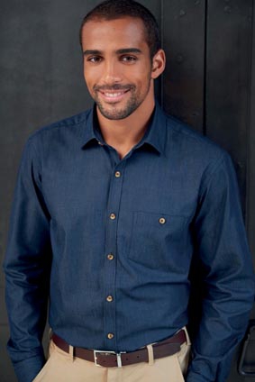 Chambray Hemd JASPER 1/1 Arm Regular Fit 100% BW