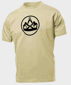 T-Shirt beige mit Tischler Zunftzeichen