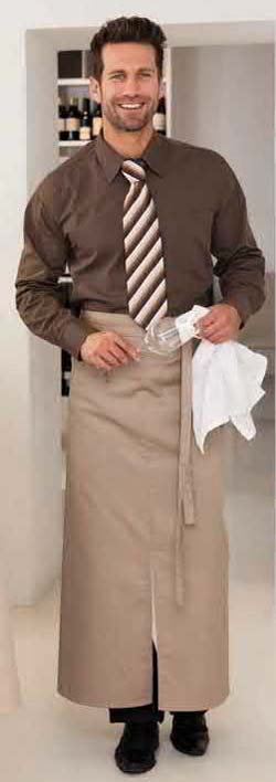 Bistroschürze L100 x B100 cm mit Gehschlitz in 5 Farben