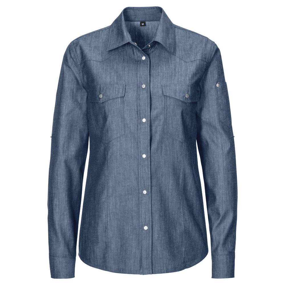 Damen Jeans Bluse Denim tailliert