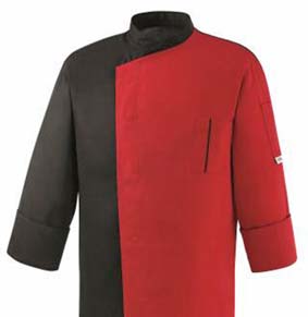 Asia Kochjacke im Japan Stil zweifarbig