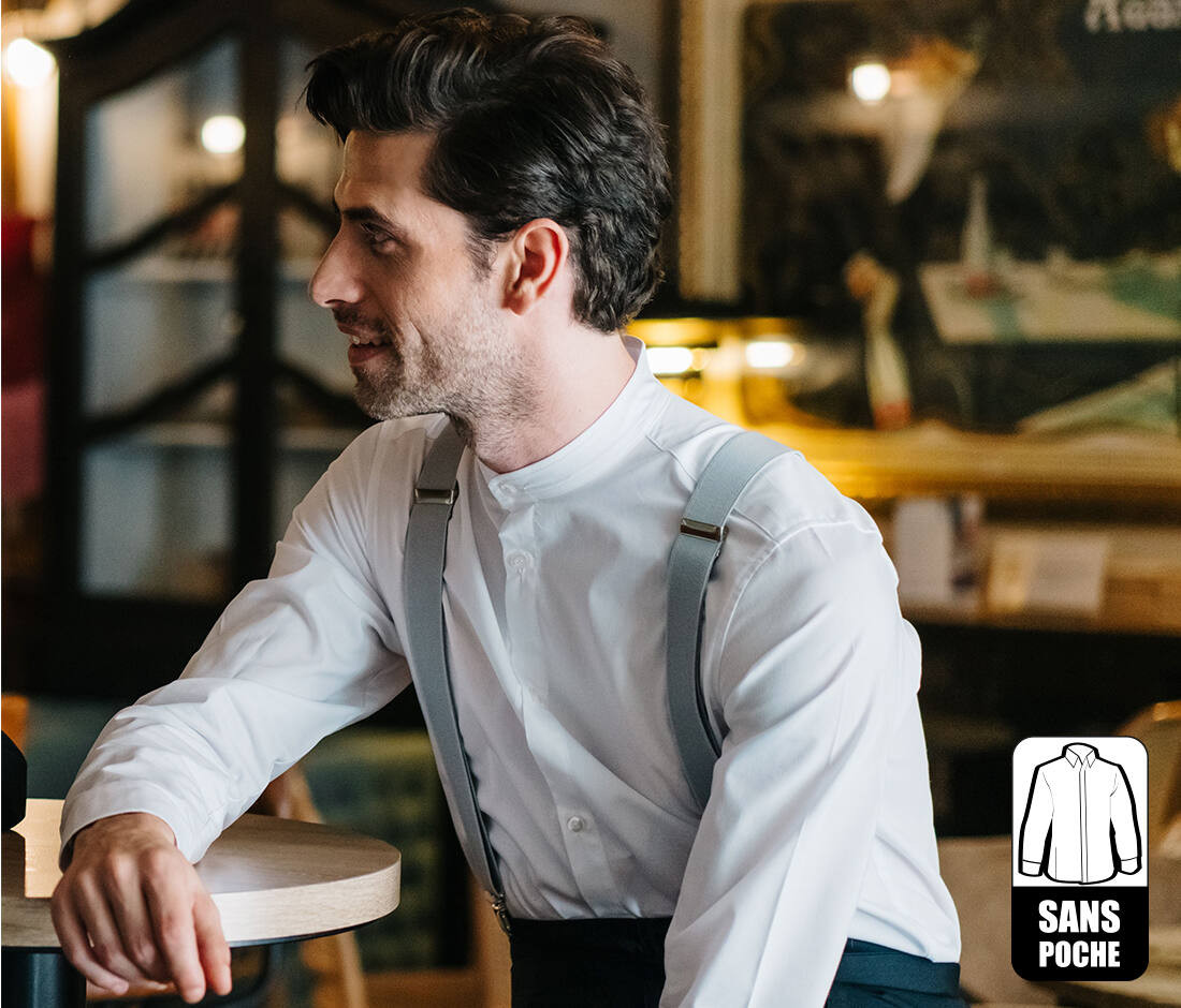 BAR Hemd mit Mandarin Kragen langarm KK123