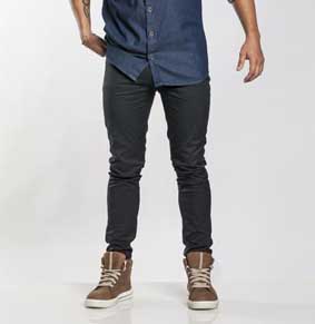 CHEF PANTS SKINNY REG BLACK STRETCH