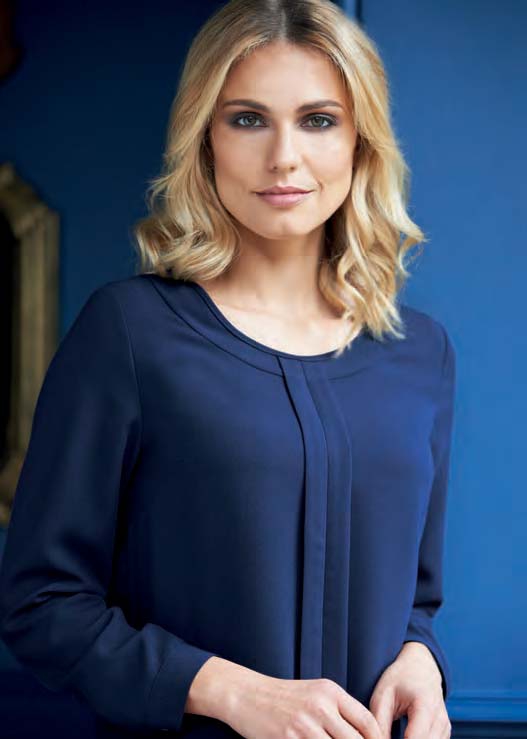 Bluse ROMA langarm Crepe de Chine 140 g/m²