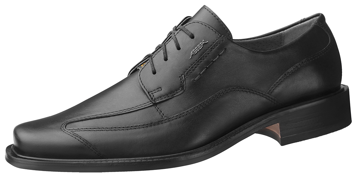 Manager Herren Berufsschuh Leder schwarz