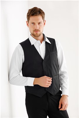 Herren Serviceweste verdeckte Knopfleiste