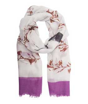 Leichter Schal lila/braun ca. 180 x 65 cm PES