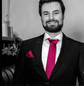 Krawatte Rips Seide Breite ca. 7,5 cm in 17 Farben