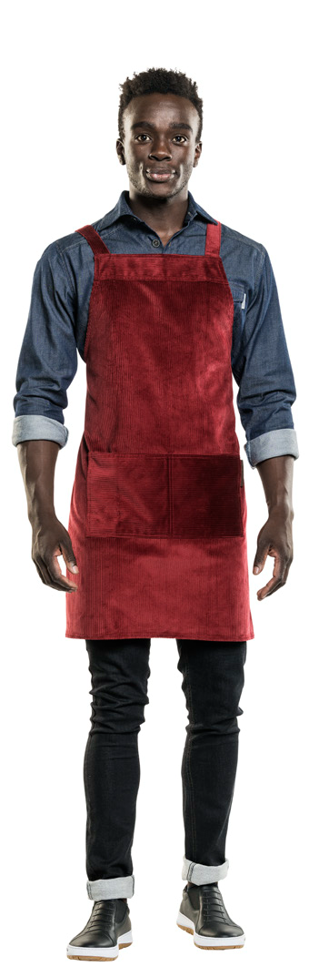 Latzschuerze-Cord-cross-CH-D-rot