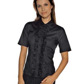 Bluse ETOILE kurzarm schwarz    025601M