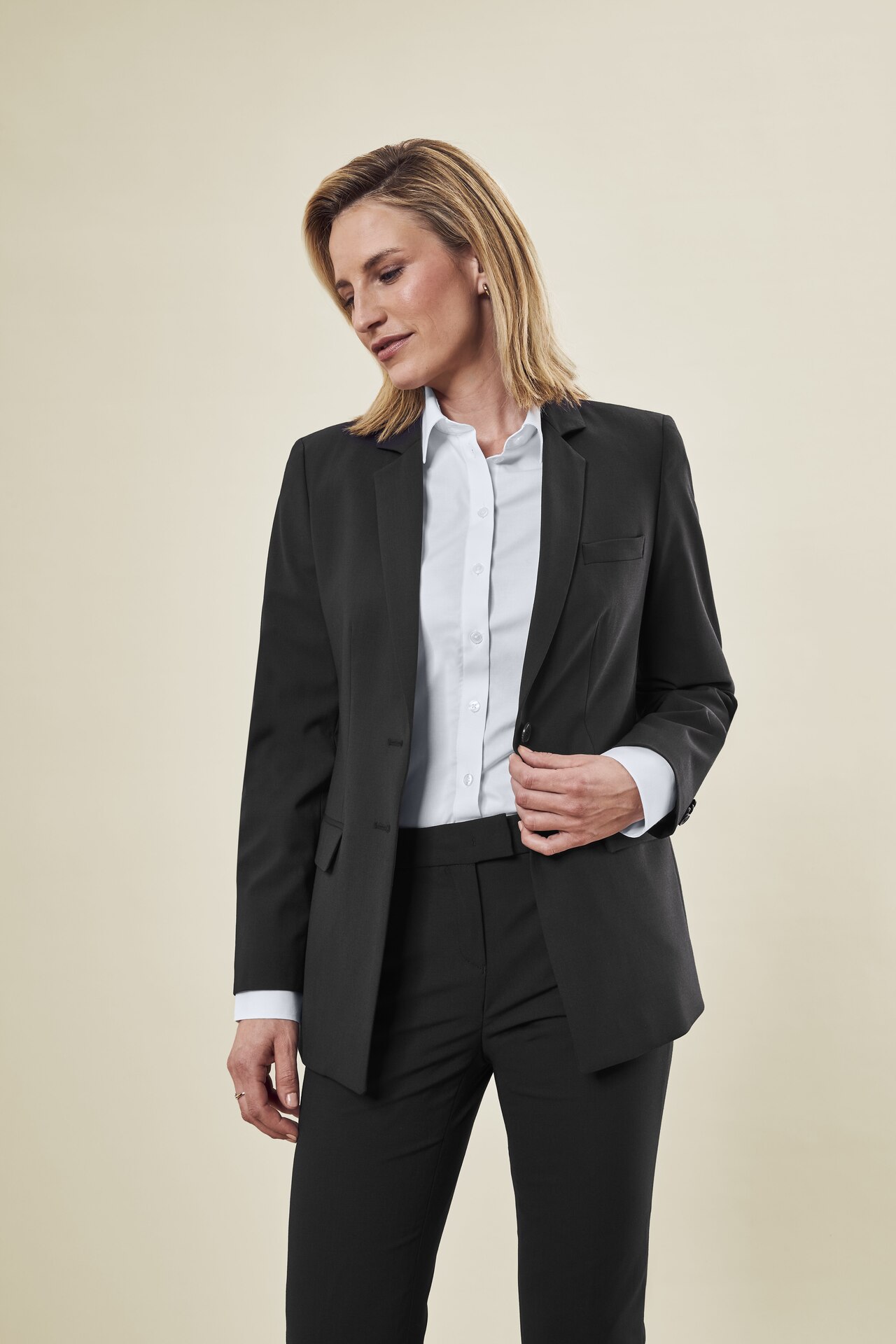 Damen Blazer lang PREMIUM Regular Fit