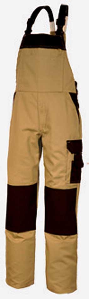 Herren Latzhose 2-farbig Canvas-Powerline