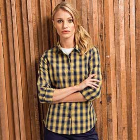 Bluse MULLIGAN kariert 1/1 Arm 8522/PR350