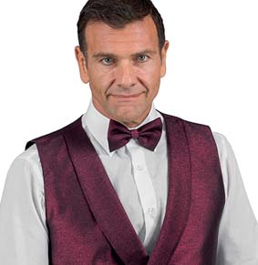 Fliege PAPILLON Lurex bordeaux  10404