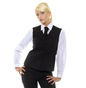 Damen Service Weste schwarz