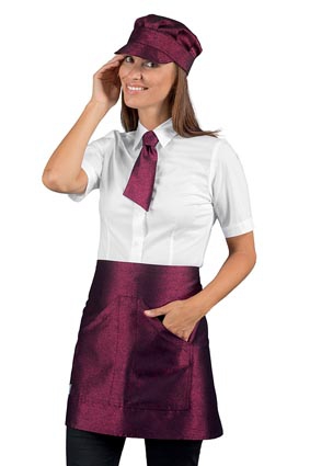 Bistroschürze ORLEANS Lurex Bordeaux L46 x B72 cm  08664