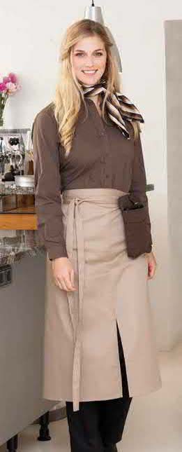 Bistroschürze L80 x B100 cm mit Gehschlitz in 5 Farben