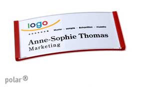 Namensschild polar® 30 "classic-clear" COLOR 1 Packg.= 10 Stck.