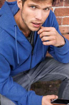 Sweat-Jacke mit Kapuze und Reißverschluss BIO-ZIP HOODY