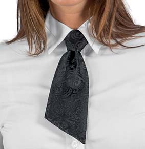 ISA Servicekrawatte CRAVATTINI Damast Schwarz  11574